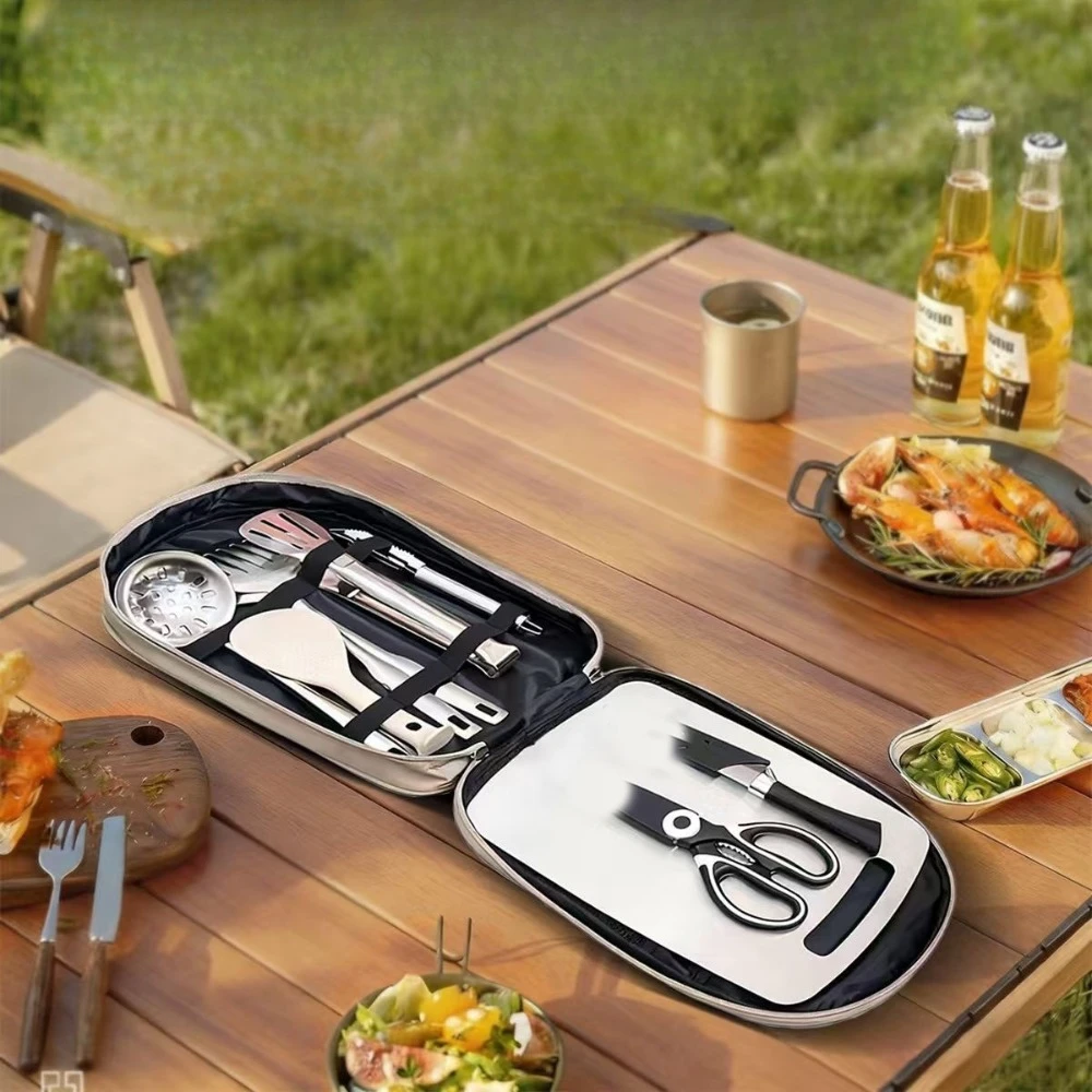Camping Cookware Storage Bag-Camping Cooking Utensils Set Bag Camping Tool Portable Storage Bag Suitable for Kitchenware Storage
