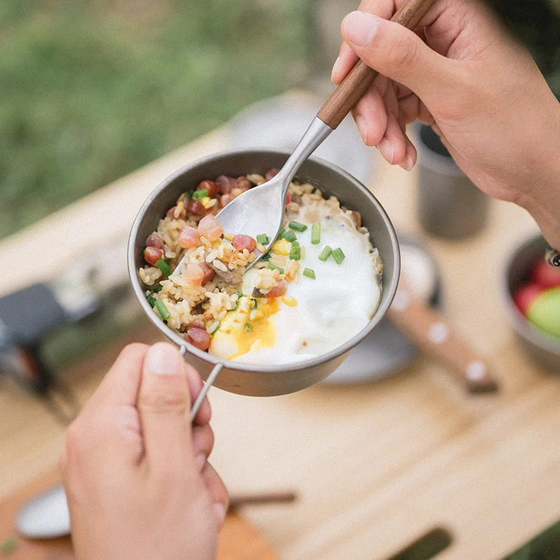 Naturehike Shera Bowl Lightweight Titanium Bowl Outdoor Picnic Tableware Camping Cookout Gear