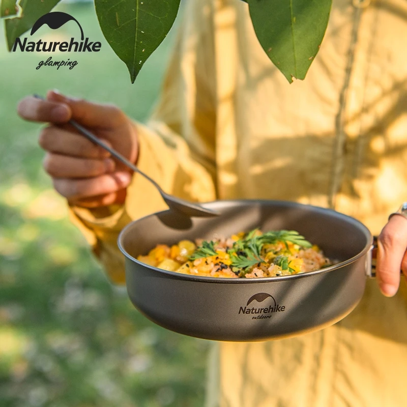 Naturehike Camping Cutlery Set Titanium Spoon Fork Knife Spork Straw Outdoor Tableware Travel Daily Flatware Camping Supplies