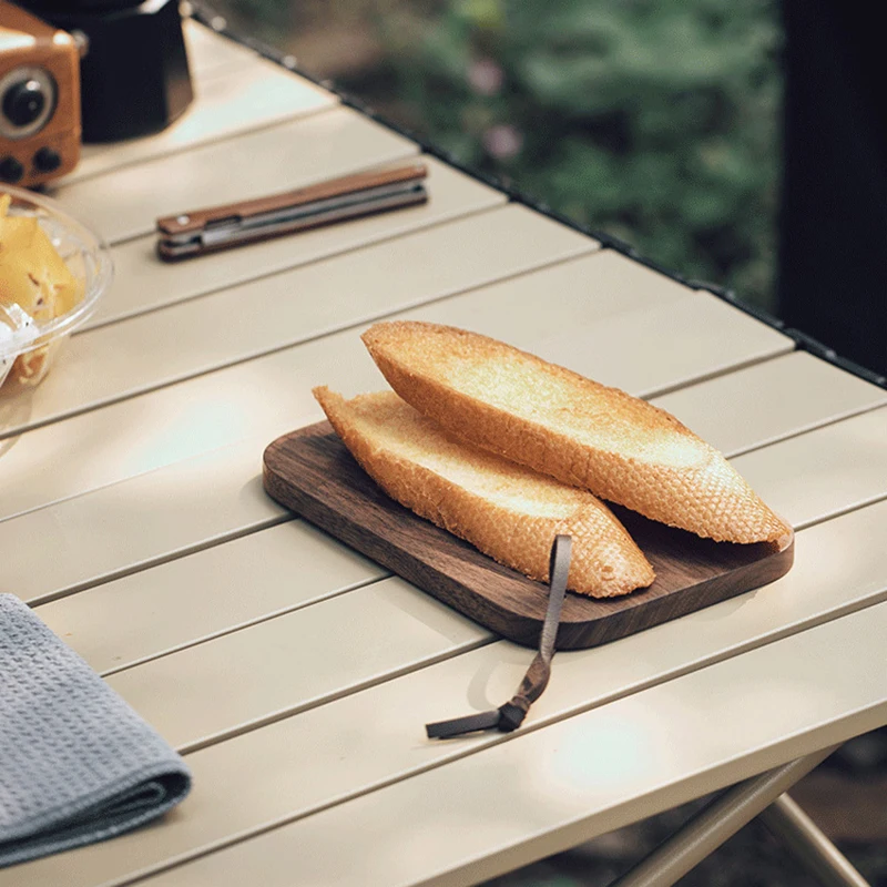 Wooden Camping Cutting Board RV Kitchen Decor Small Wood Walnut Chopping Serving Tray For Camper Cooking Supplies Grill Gift