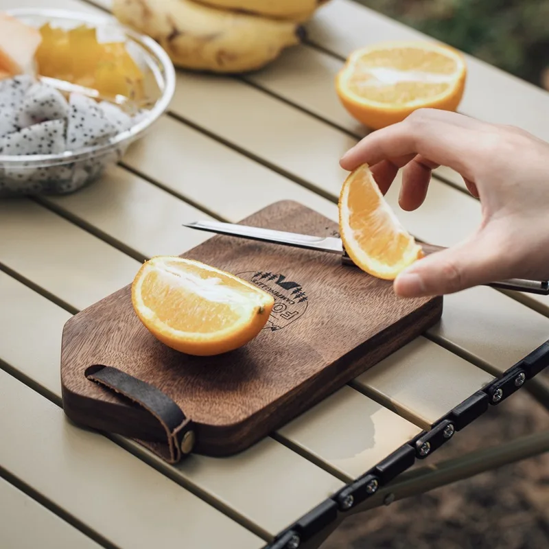 Camper Cutting Board Wood Chopping Serving Tray For Camping Hanging Plate Portable Small Bread Board Wooden Kitchen Accessories